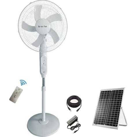 Buy Solar Powered Fansolar Fan System Remote 16 Pedestal Remote Control Oscillating Stand Up