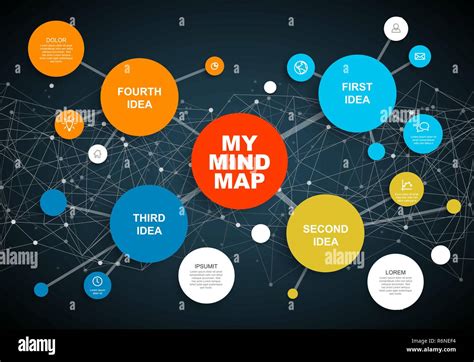 Vector Abstract Mind Map Infographic Template With Place For Your