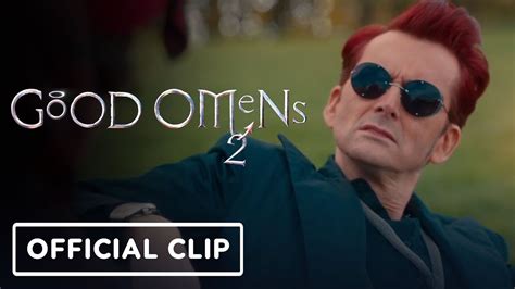 Good Omens Season 2 Exclusive Official Clip 2023 David Tennant Miranda Richardson Youtube