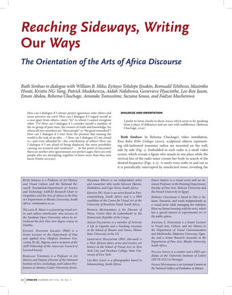 Pdf Reaching Sideways Writing Our Ways The Orientation Of The Arts