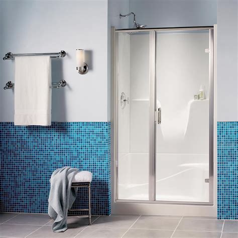 Aquatic Remodeline 48 In X 34 In X 76 In 4 Piece Shower Stall With Right Seat And Center