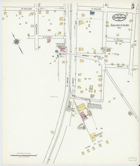 Image 5 Of Sanborn Fire Insurance Map From Fairburn Fulton County