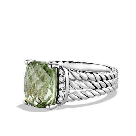 New David Yurman Wheaton Prasiolitediamond Ring Womens Jewelry Rings