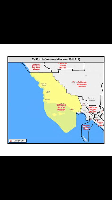 Elder Michael James Bronson California Ventura Mission Map
