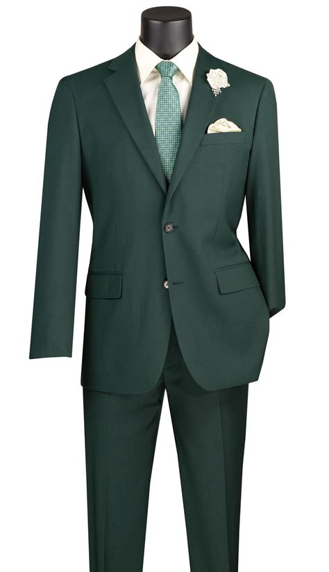 Vinci Men Suit Sc900 12 Hunter Green Men Suits Direct