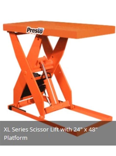 Presto Xl36 40 Standard Duty Scissor Lift Table