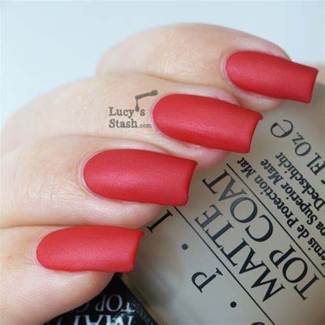 I only had color transfer from polish to brush when pusing pressure to the brush but came off extremely easy from the brush. Review: OPI Matte Top Coat - Lucy's Stash