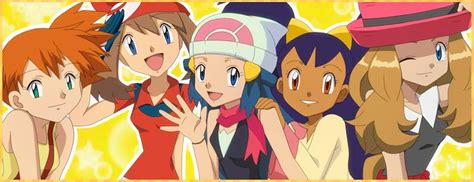 Misty May Dawn Iris Y Serena Pokemon Anime Pokemon Characters