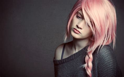 Pink Hair Girl Photo Wallpaper 1920x1200 20540