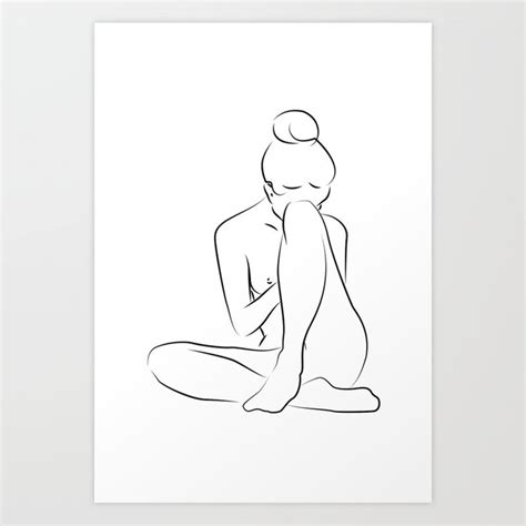 Nude Art Black And White Prints Nude Line Drawing Figure Drawing