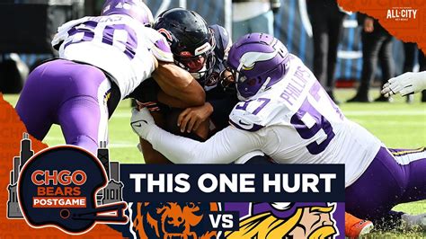 Postgame Justin Fields Hurt As Chicago Bears Offense Sputters Against Vikings Chgo Bears