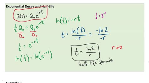 Exponential Decay Carbon 14 Example Youtube