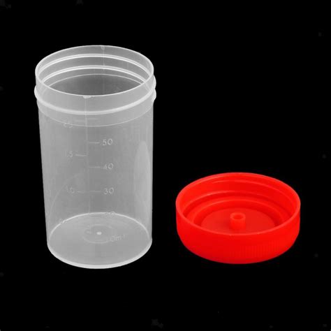 25x New 60ml Graduated Specimen Cups Containers Sterile Jars Leakproof