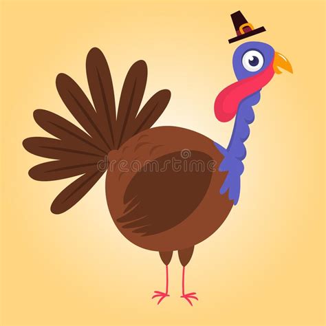Cartoon Happy Cute Thanksgiving Turkey Bird Design For Thanksgiving