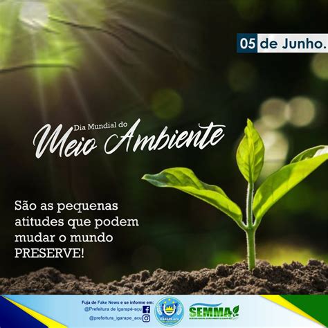 Dia Mundial Do Meio Ambiente Prefeitura Municipal De Igarapé Açu Gestão 2021 2024