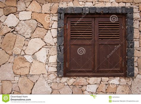 Stone Wall With Window Stock Photo Image Of Background 12757914