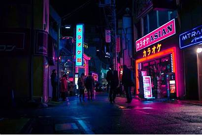 Cyberpunk Neon Aesthetic Night Tokyo Japan 4k