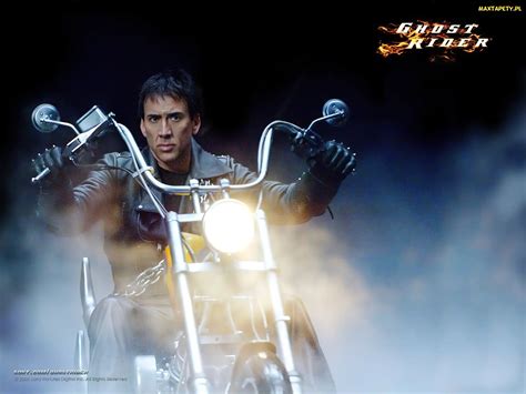 Tapety Zdjęcia Motocykl Nicolas Cage Ghost Rider Dym
