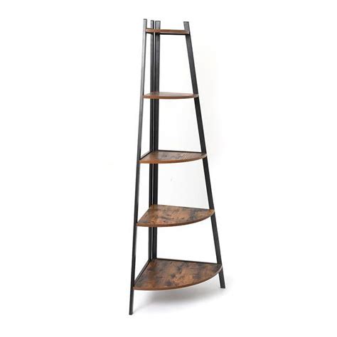 Tribesigns 70 Inch Tall Corner Shelf Industrial 5 Tier Corner