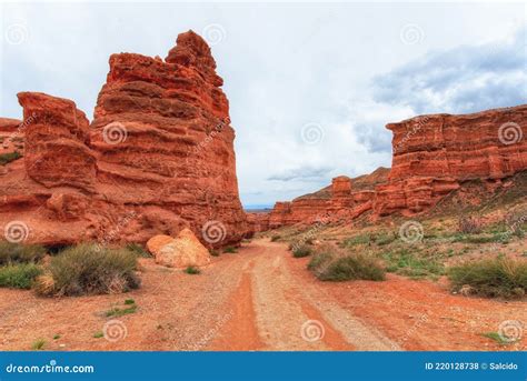Canyon Mountain Erosion Plateau Cloudy Sky And Mountains On The