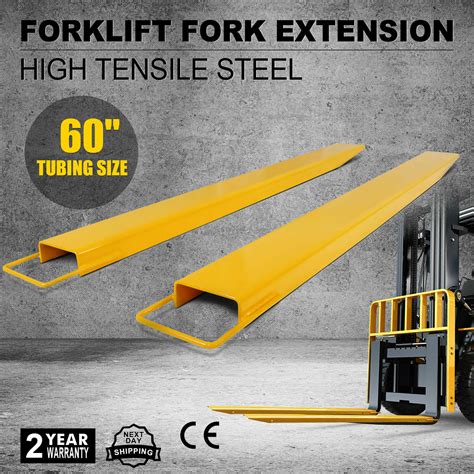 72x58 Forklift Pallet Fork Extensions Truck Heavy Duty Steel 1 Pair