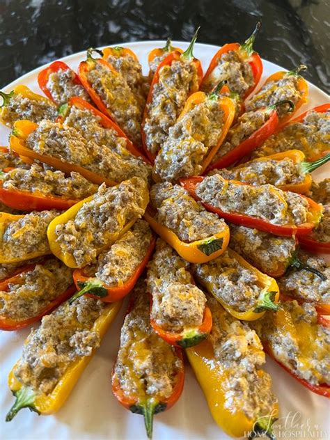 Sausage Stuffed Sweet Mini Peppers A Winning Low Carb Appetizer