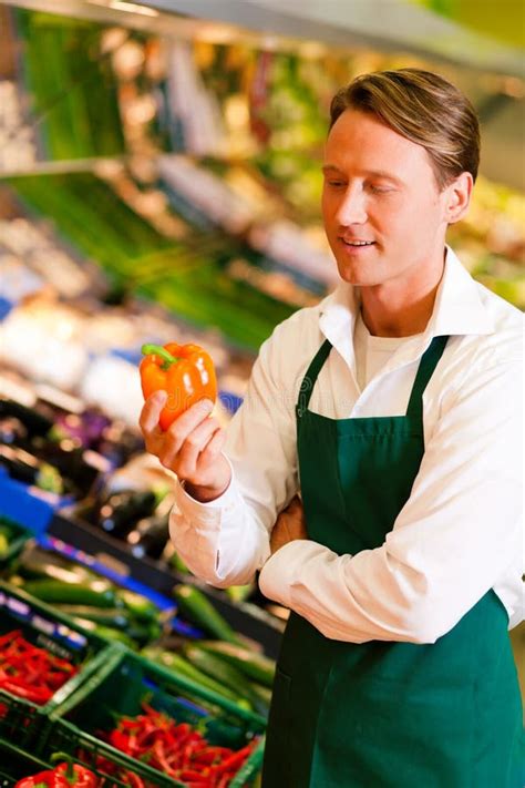 Man In Supermarket As Shop Assistant Stock Photography Image 16695052