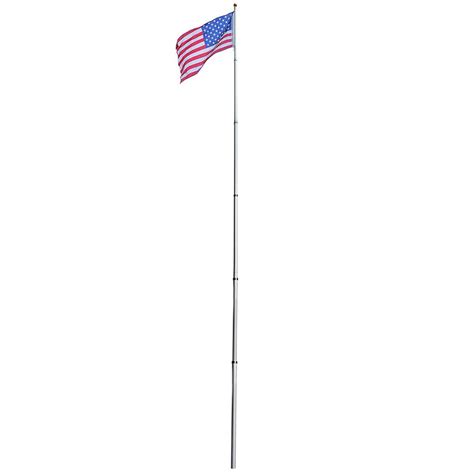 heavy duty aluminum flagpole with 3x5 us american polyester flag and golden ball for outdoor