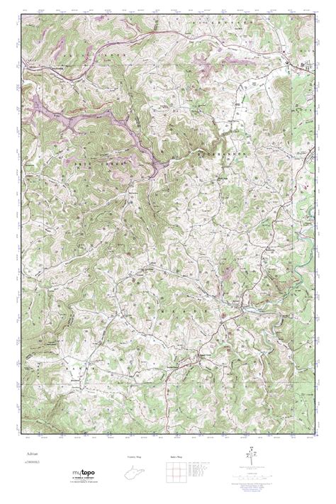 Mytopo Adrian West Virginia Usgs Quad Topo Map
