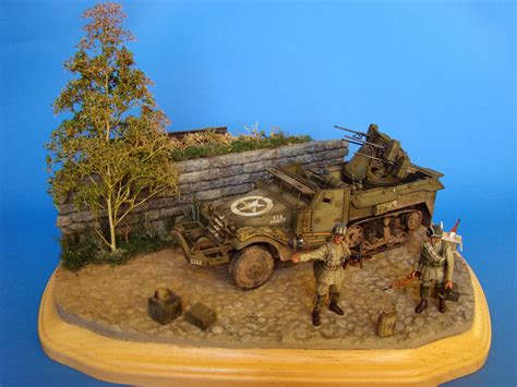 My Mini World 30 Wwii Diorama With A Us M16 Half Track And Us