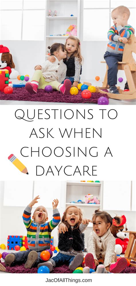 Questions To Ask When Choosing A Daycare Free Checklist For Choosing