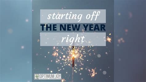 Starting Off The New Year Right Optimum Joy