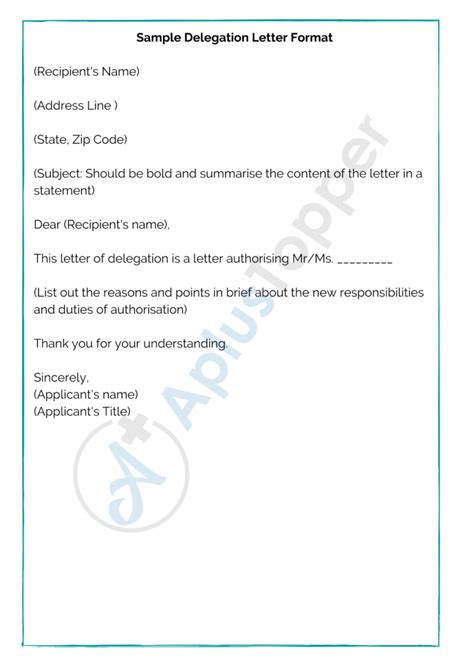 Sample Delegation Letters Format Samples Examples And How To Write