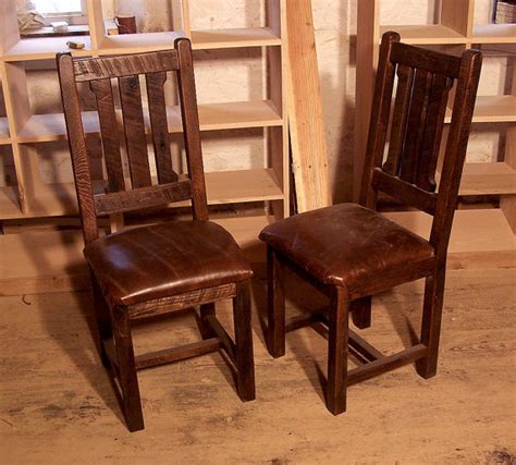 Regardless of what type of leather they are made of (genuine. Reclaimed Oak Rustic Mission Dining Chair with Upholstered ...