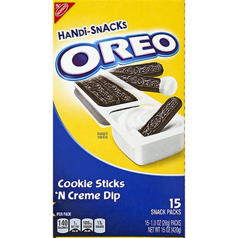 Nabisco Handi Snacks Oreo Cookie Sticks N Creme Dip 15 1 Oz Snack
