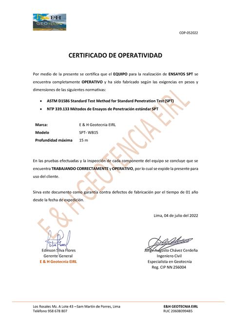 Certificado De Operatividad 052022 1 Convertido Los Rosales Mz A