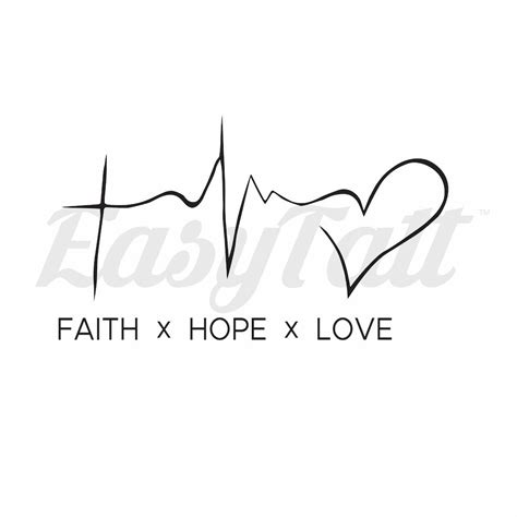 Faith Hope Love Temporary Tattoo Easytatt