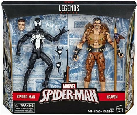 Marvel Legends Kraven The Hunter And Black Costume Spider Man 2 Pack