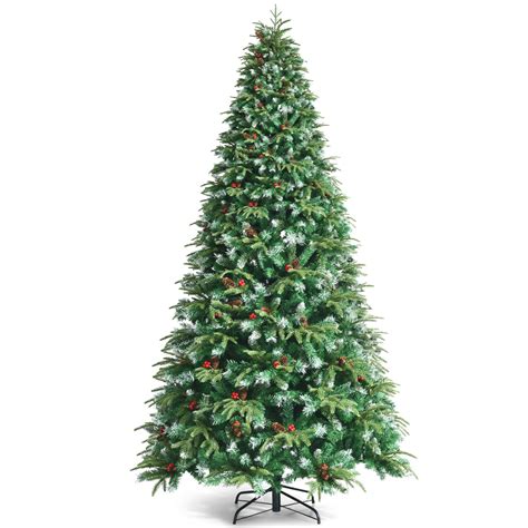 Topbuy 9ft Hinged Life Like Christmas Tree W 780 Led Lights Pre Lit