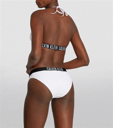 Calvin Klein White Intense Power Triangle Bikini Top Harrods Uk