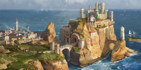 Wallpaper Fantasy Art Sea Bay Vehicle Fantasy City Tourism