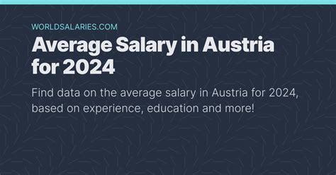 Average Salary In Austria For 2023
