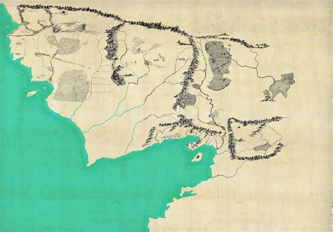 Lalaiths Middle Earth Science Pages A Map Of Middle Earth In The