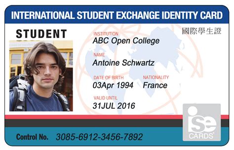 Verify your identity with an acceptable identity. ISECard(ISEC), International Student Identification Card