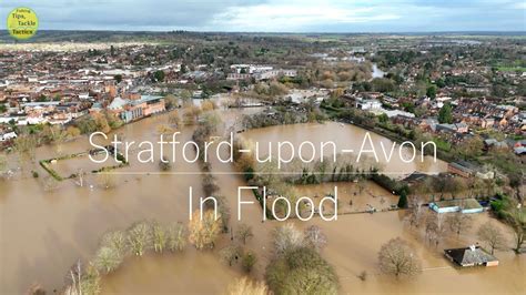 Stratford Upon Avon Major Flood Jan Aerial Flooding Footage