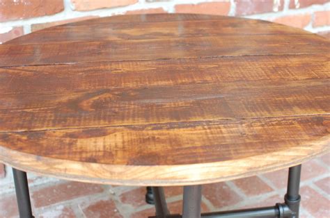 Round Coffee Table Industrial Wood Table 30 By Sumsouthernsunshine