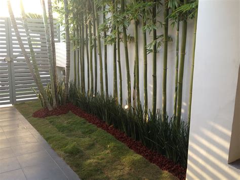 Los muebles de bambú son uno de los tipos de muebles más resistentes disponibles. Jardín sencillo hecho con bambus, lirios y piedra de zenzontle | Jardines modernos, Jardines y ...