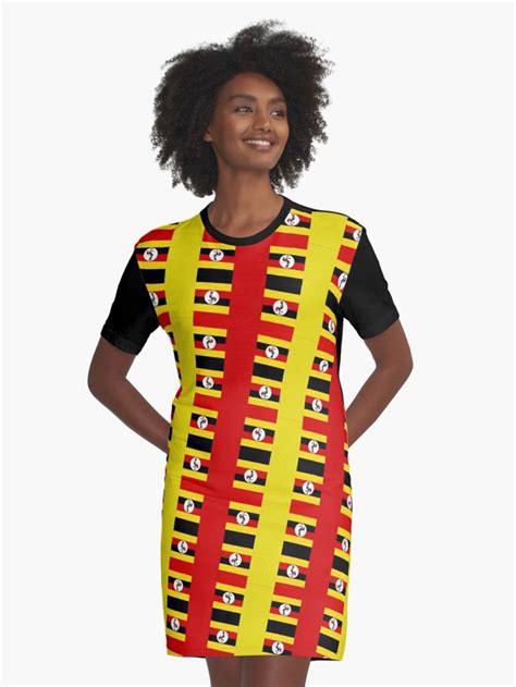 Uganda 3 Graphic T Shirt Dress African Theme East Africa Uganda
