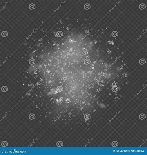 Christmas Snow Falling Snowflakes Transparent Effect Winter Holiday