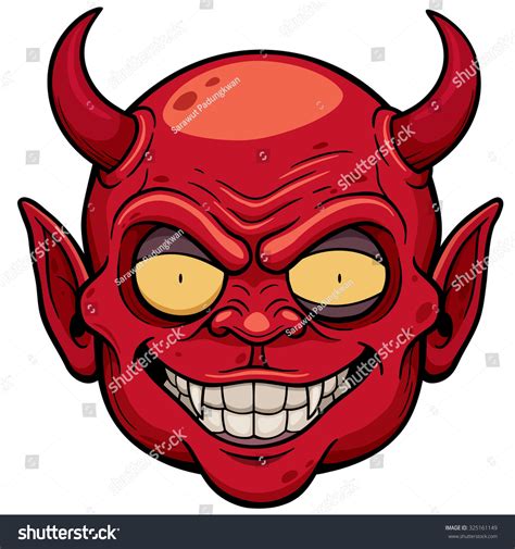 Vector Illustration Devil Face Stock Vector Royalty Free 325161149